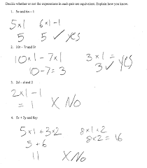 Equivalent Expressions Students Are Asked To Determine If Pairs Of Expressions Are Equivalent And To