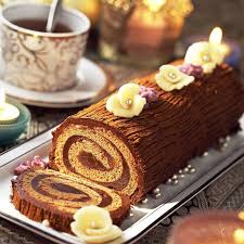 Buche A La Ganache Chocolat Et The Recette Biscuit De Noel Gateau Savoureux Tout Chocolat