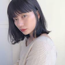 黒髪ロブ 表参道の美容室 lora garden ロラドットガーデン momoのヘアスタイル 髪型 ヘアカタログ lala ララ 黒髪 ロブ 黒髪メイク 髪型