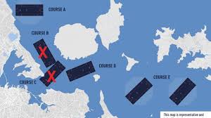 The women's race will begin at 3.50pm, followed by the men's an hour later at 4.50pm. America S Cup The Race Course Debate Scuttlebutt Sailing News