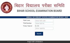 Click on the tab named bihar 10th result 2020 step 4: Bihar Board 10th Result 2020 Live Update