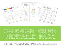 These can be a great way to teach children how to stay organized. Free 2020 2021 Calendar Binder Printables Classroom Co Op Version Option Kids Activities Saving Money Home Management Motherhood On A Dime