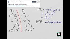 We did not find results for: Kpk Dan Fpb Dari 36 Dan 54 Adalah Youtube