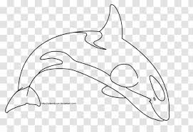 Create this picture of a marine. Dolphin Line Art Drawing Killer Whale Clip Coloring Book Whales And Kids Transparent Png