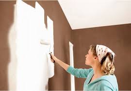 Un salon en camaïeu des murs au mobilier. Peinture Pour Mur Abime