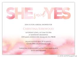 Style me pretty via yahoo news· 1 year ago. Coral She Said Yes Bridal Shower Invitation Bridal Shower Invitations