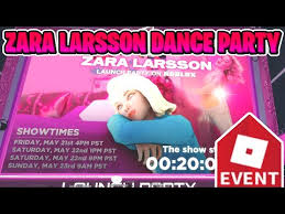 If you need any song code but cannot find it here, please give us a comment below this page. Event Roblox Zara Larsson Dance Party Event Full Concert Youtube