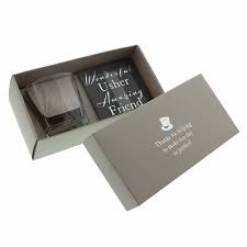 Amazon Com Usher Gift Set Whisky Glass And Coaster Coasters Wedding Gifts For Men Usher Gifts Best Man Wedding