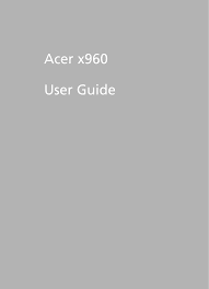 Acer x960 User Guide