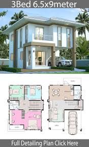 House Design Plan 6 5x9m With 3 Bedrooms House Idea In 2020 House Designs Exterior Unique Small House Plans 2 Storey House Design