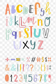 Doodle Alphabets Punctuations Numbers Png Typography Set Free Image By Rawpixel Com Aum Cool Lettering Doodle Alphabet Typography