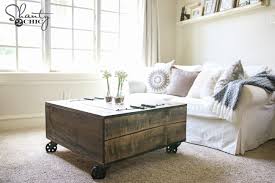 It's a small and manageable project that can be completed in a weekend! Diy Storage Coffee Table Youtube Video Tutorial Shanty 2 Chic