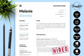 View all mélanie page tv. Nurse Resume Template For Microsoft Word Apple Pages Melanie Stevens Cv Design Template In Resume Templates On Yellow Images Creative Store