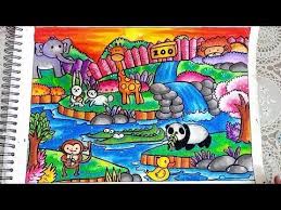 Photokabalfalah contoh gambar mewarnai kebun binatang wallpaperzen org. Sketsa Gambar Kebun Binatang Yang Mudah Ilmusosial Id