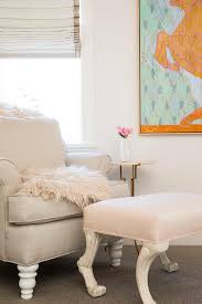 Sherwin williams light pink nursery. Beige Roll Arm Nursery Chair With Pink Ottoman Transitional Nursery Sherwin Williams Snowbound