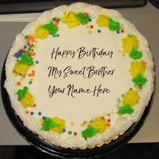 Happy birthday bro name cake. Brother Name Wishes Sweet Birthday Cake Profile Pictures My Name Pix Cards