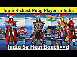 Top 5 Richest Pubg Player In India Richest Pubg Mobile Player Richest Account In Pubg Youtube