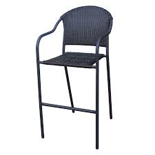 Garden Treasures Pelham Bay Brown Wicker Stackable Barrel Patio Bar Stool Chair Bar Stool Chairs Patio Bar Stools Outdoor Bar Stools