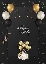 The Golden Balloon Background For The Luxurious Black Birthday Party Balloon Background Birthday Background Images Birthday Background