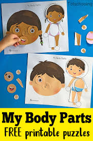 Review body parts and numbers. My Body Parts Printable Puzzles Totschooling Toddler Preschool Kindergarten Educational Printables