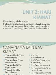 Dilansir dari idn times, popmama.com telah kumpulkan 20 nama lain hari kiamat di dalam alquran. Unit2hari Kiamat