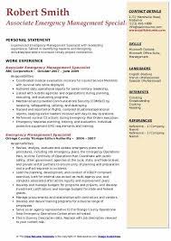 The performance of these buildings demonstrates. Emergency Management Specialist Resume Samples Qwikresume