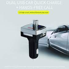 Wireless Fm Transmitter Bluetooth Car Kit With Handsfree Voltage Detection Support U Disk Mp3 Music Play Dual Usb Port Cha Car Usb Bluetooth Car Kit Dual Usb
