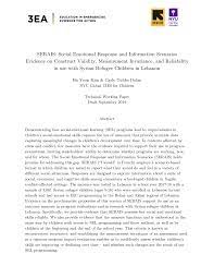 We did not find results for: Pdf Serais Social Emotional Response And Information Scenarios Evidence On Construct Validity Measurement Invariance And Reliability In Use With Syrian Refugee Children In Lebanon