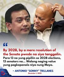 WALANG NAGING VALUE YUNG PAGKAPANALO NIYA' Former senator Antonio Trillanes  IV claimed that Senator Ronald “Bato” Dela Rosa could be removed from  office by the next Senate if his prolonged absence and
