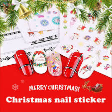 Saling berkirim kartu ucapan natal untuk sahabat juga merupakan hal wajib dilakukan bagi mereka yang. Stiker Tempelan Kuku Motif Gambar Tema Natal Kartun Untuk Kuku Nail Art Manicure Shopee Indonesia