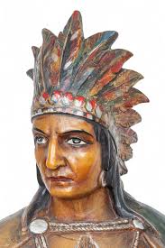 William Demuth And Company (American, 1863-1911) Cast Zinc And Polychrome  Tobacconist Trade Figure, Ca. 1875, 'Indian Hunter', H 67.5" W 23" Depth  18. sold at auction