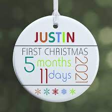 Personalized Baby S First Christmas Ornaments Baby S Age
