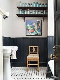 Country Cottage Bathroom Ideas Cottage Bathroom Painted Wainscoting Black Wainscoting
