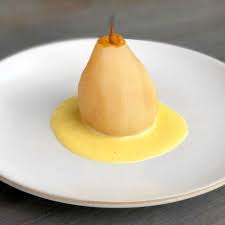 Easy Poached Pear Recipe Creme Anglaise Salt And Vanilla Recipe In 2020 Pear Recipes Poached Pears Recipe Apple Tarte Tatin