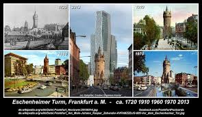 Frankfurt A M Eschenheimerturm Ca 1720 1910 1960 1970 2013 In 2020 Frankfurt Postcard Photo