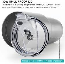 Amazon.Com | 30 Oz Tumbler Lids Set Of 3 Fit For Yeti Rambler, Ozark Trail,  Rtic And More, Maxin Spill Proof And Splash Resistant Lids Covers  (2Transparent+1Black): Tumblers & Water Glasses