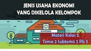 Apa yang dimaksud dengan usaha ekonomi yang dikelola secara berkelompok. Jenis Usaha Ekonomi Yang Dikelola Kelompok Kelas 5 Tema 2 Subtema 2 Pembelajaran 3 Youtube