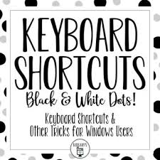 Black And White Dots Border Keyboard Shortcuts Black And White Keyboard Shortcuts Classroom Decorations