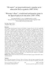 Ver más ideas sobre juegos tradicionales, chile para niños, juegos tradicionales para niños. Pdf El Marro Un Juego Tradicional Y Popular En La Educacion Fisica Espanola 1807 1936 Prisoner S Bars A Traditional And Popular Game In The Spanish Physical Education 1807 1936