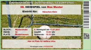 Fussball Party Zum Kindergeburtstag Fussballticket Als Einladung Alle Meine Vorlagen De