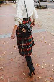 Tartan The Quintessential Holiday Print Tartan Skirt Outfit Plaid Fashion Plaid Outfits