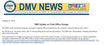 Mendocinosportsplus Headed To The Dmv Today 16 Offices Offline Outage Does Not Effect Fort Bragg Here S The Latest On The Department Of Motor Vehicle Office Outage Field Office Outage Update