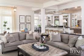 Eastern Effect East Coast Styling Comes West Luxe Source Living Room Furniture Layout Family Room Family Living Rooms
