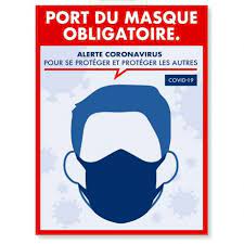 Le blog d albert amgar le port obligatoire du masque est. Affichette Pvc Port Du Masque Obligatoire Magequip