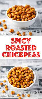 Spicy Roasted Chickpeas Tastefulventure Roasted Chickpeas Spicy Chickpea Recipes Roasted Healthy Snacks Recipes