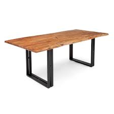 Solid Wood And Metal Dining Table Acacia Rc Willey Furniture Store In 2020 Metal Dining Table Dining Table Wood And Metal