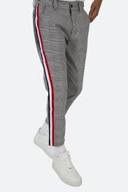 Black And White Check Pants Mens Grandpa Track Trousers Black Red White Mnml Sneakers Men Fashion Black And Red Trousers