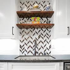 17 of our favorite tile backsplash ideas for behind the stove in the kitchen. Kitchen Trend Open Shelving Against Tile Backsplash Tileist By Tilebar