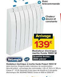 Maybe you would like to learn more about one of these? Offre Radiateur Electrique A Inertie Fluide Project 1000 W Delonghi Nf Chez Castorama