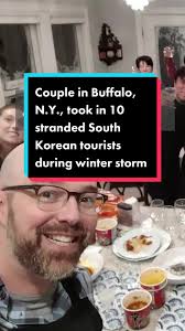 Alexander Campagna, a dentist, and his wife, Andrea, a nurse practitioner,  hosted 10 stranded South Korean visitors who were heading to Niagara Falls,  but stuck in winter storm. Campagna family ...